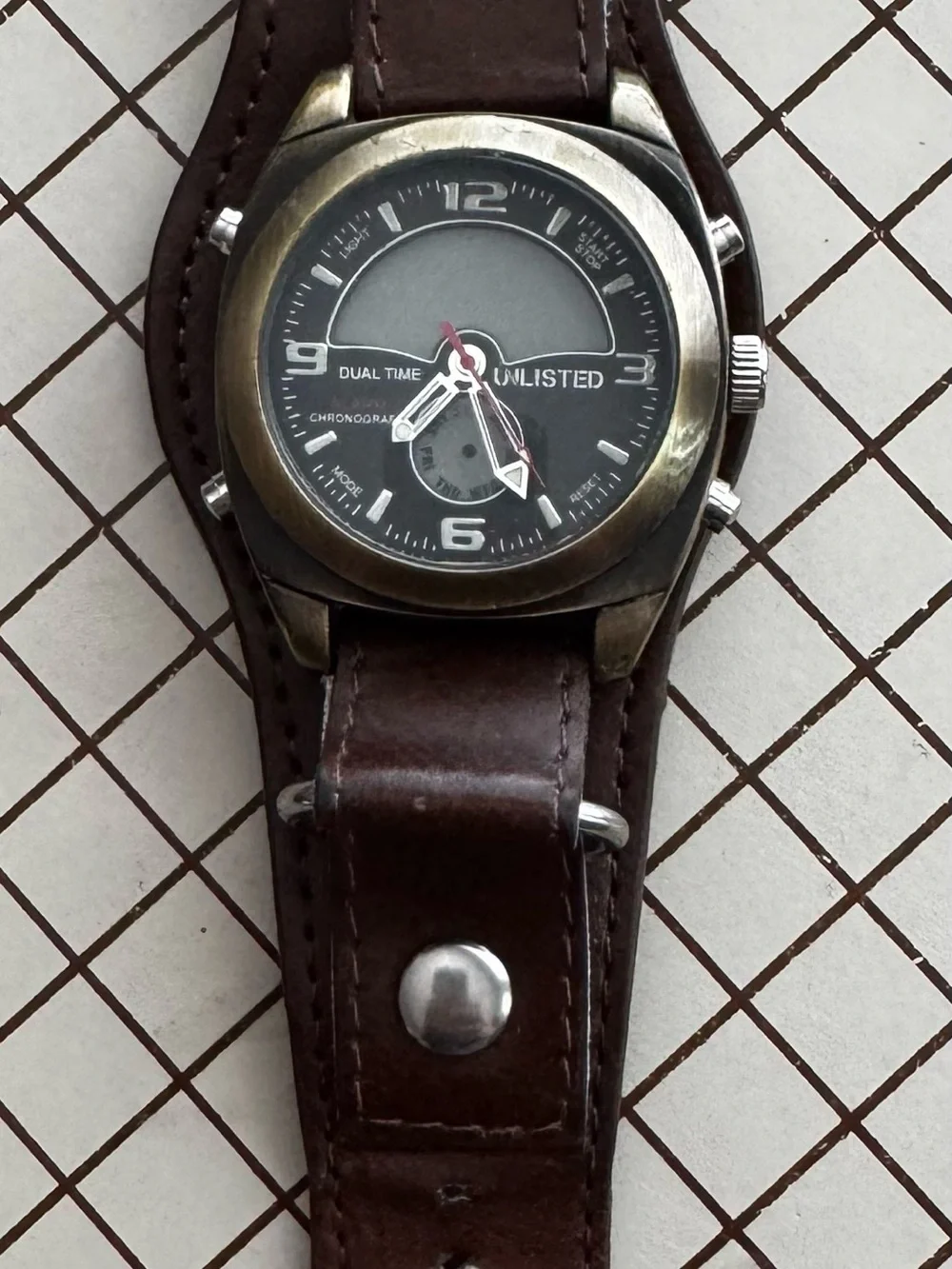 Vintage Unlisted by Kenneth Cole Men’s Analog-Digital Chronograph Watch